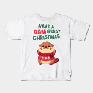 Have A Dam Great Christmas Marmot Kids T-Shirt